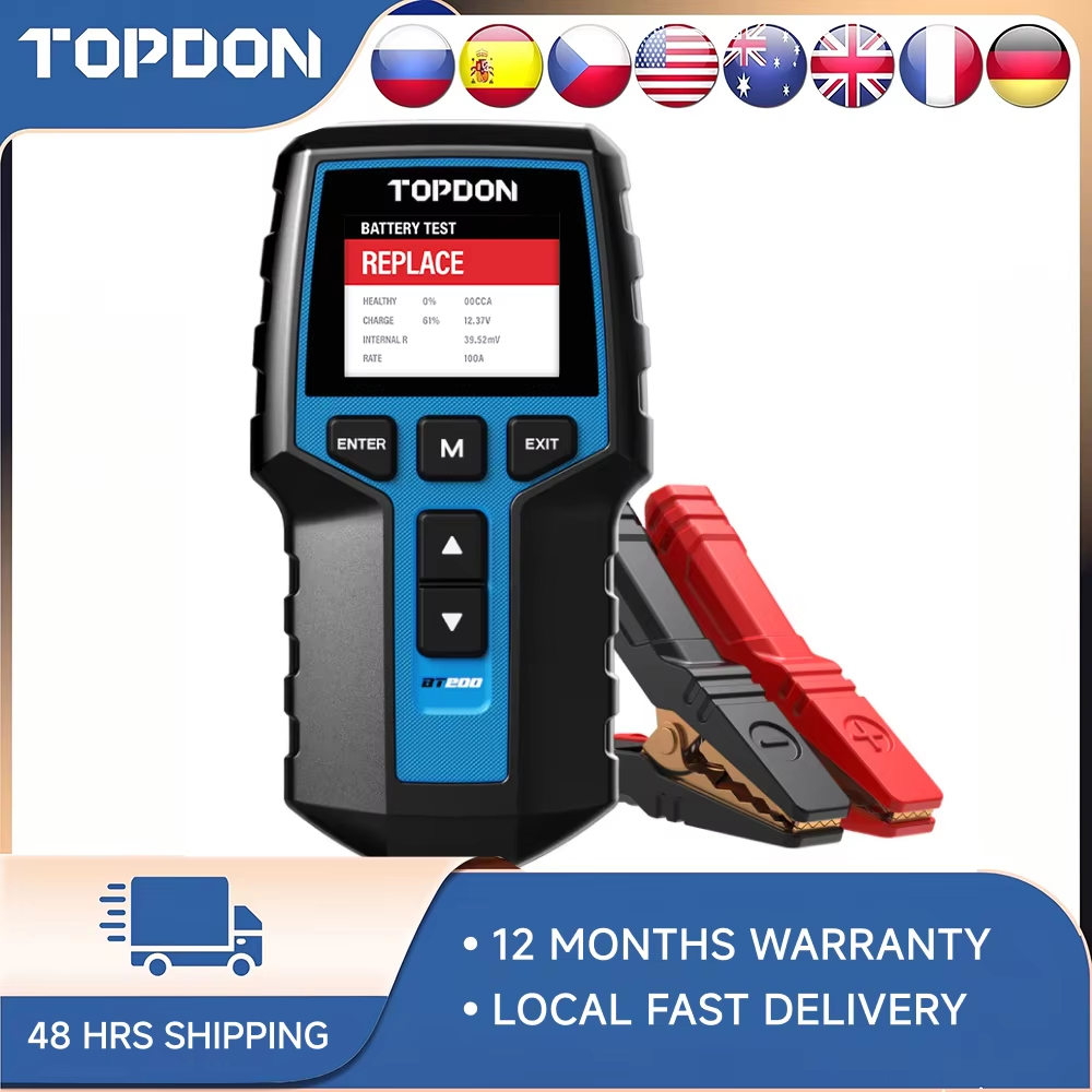 Topdon Tc001 Thermal Camera - TOPDON BT200 Digital Battery Analyzer 12V