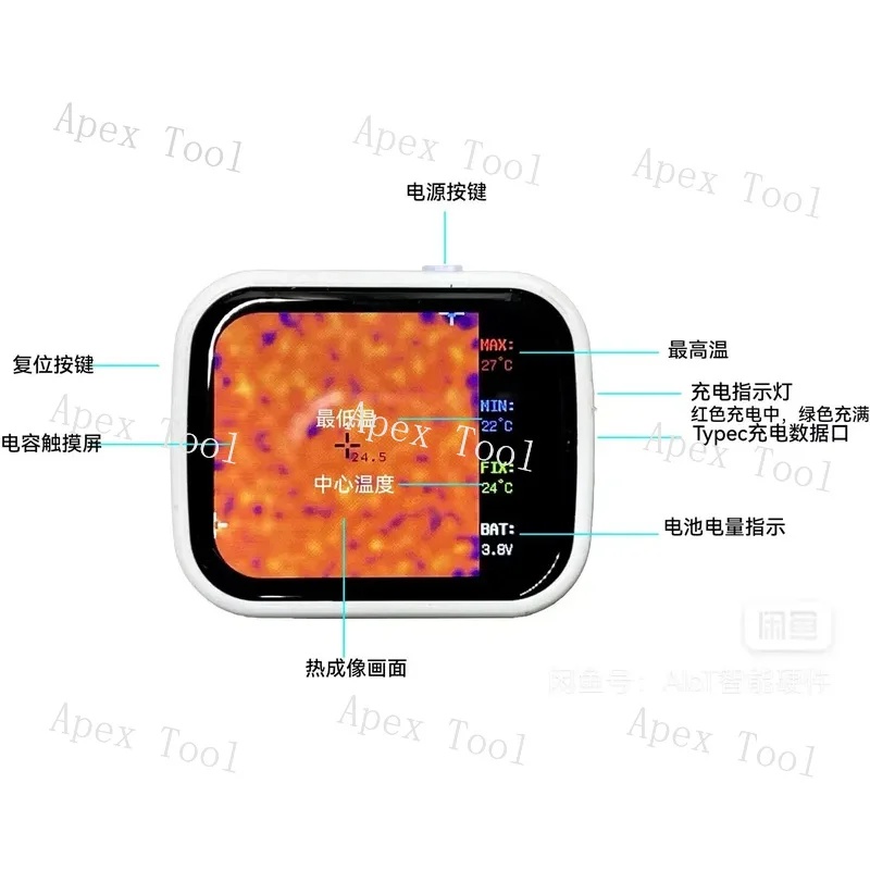 320 * 240 touch screen mini po - đánh giá và giá Underfloor Heating Thermal Detector