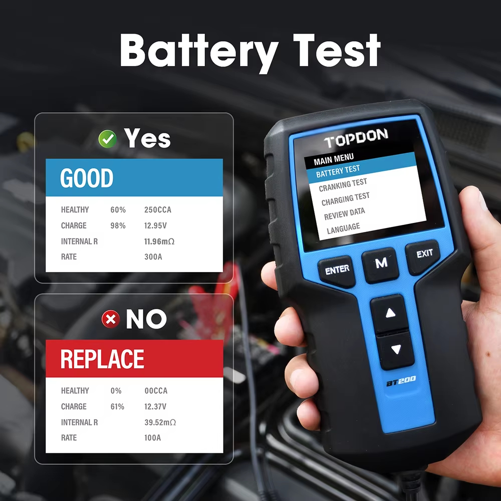 TOPDON BT200 Car Battery Teste - đánh giá và giá Topdon Tc001 Thermal Camera