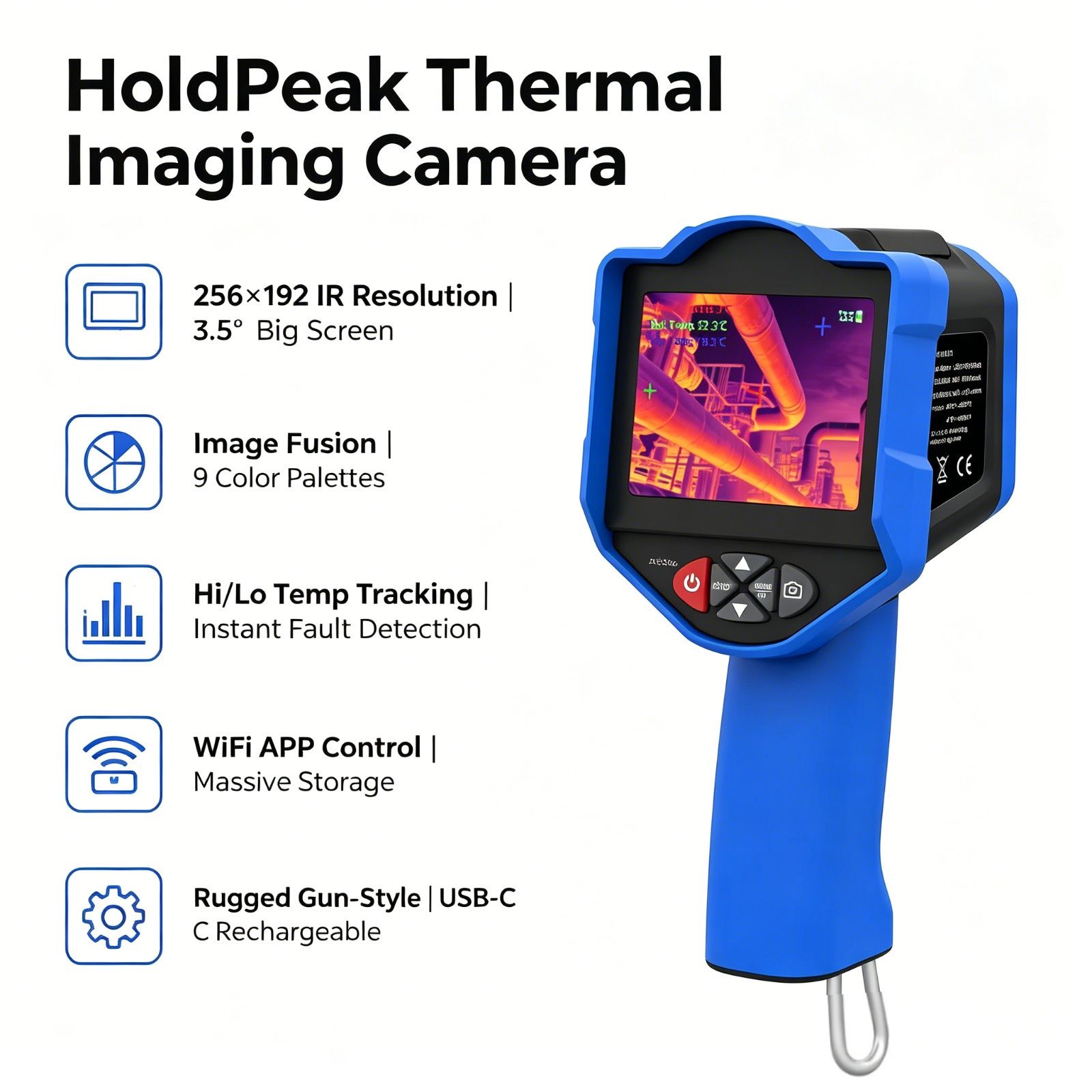 HoldPeak Thermal Imaging Camer - đánh giá và giá Thermal Imaging Camera 256X192